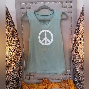 YogaSix mint tank top | peace